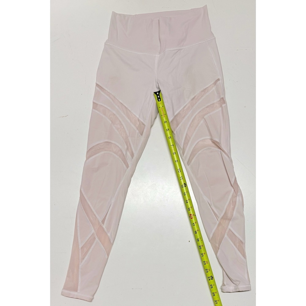 Lululemon Wunder‎ Under 7/8 Pant Light Pink Mesh Leggings LW5BFHS Size 8